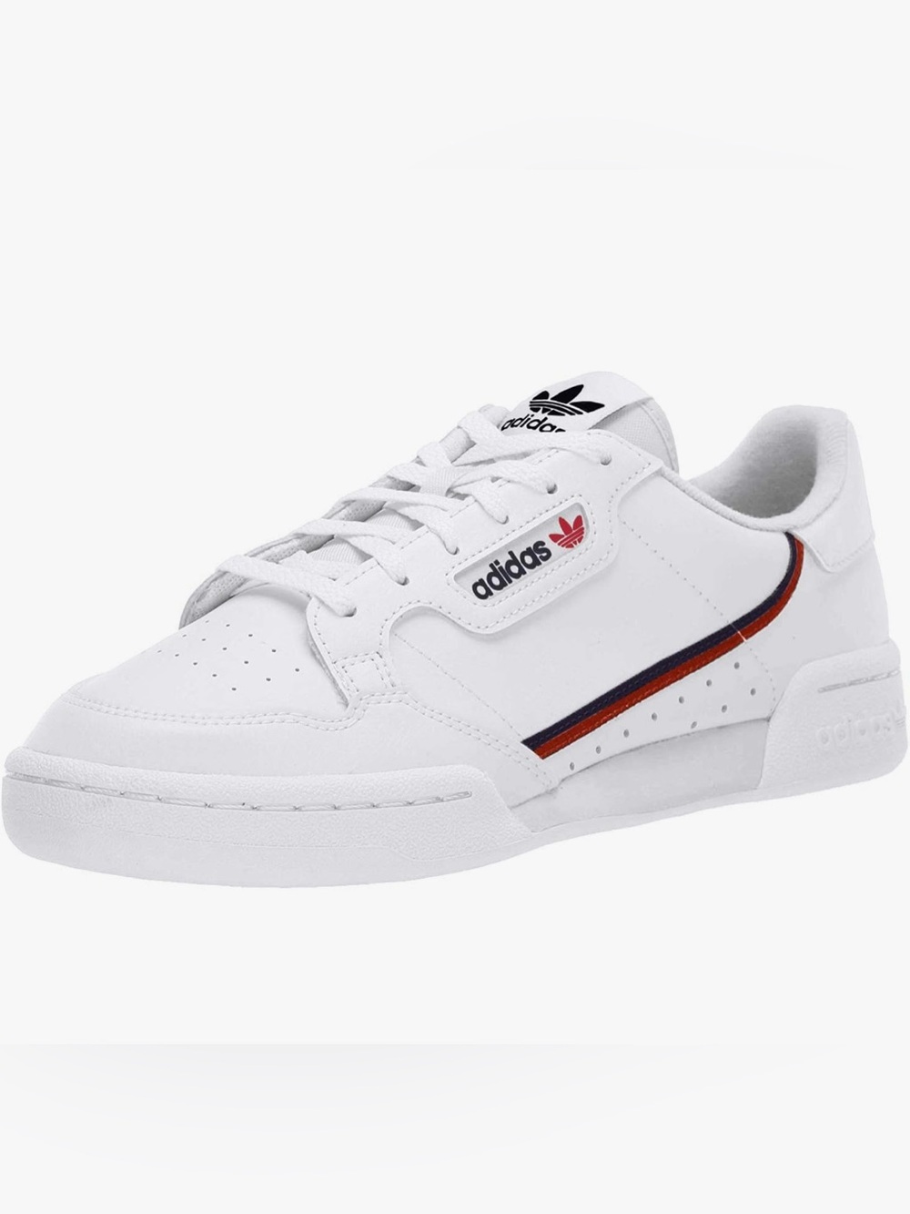 Adidas Originals Continental 80 White Leather Stripe Sneakers - US Woman 6